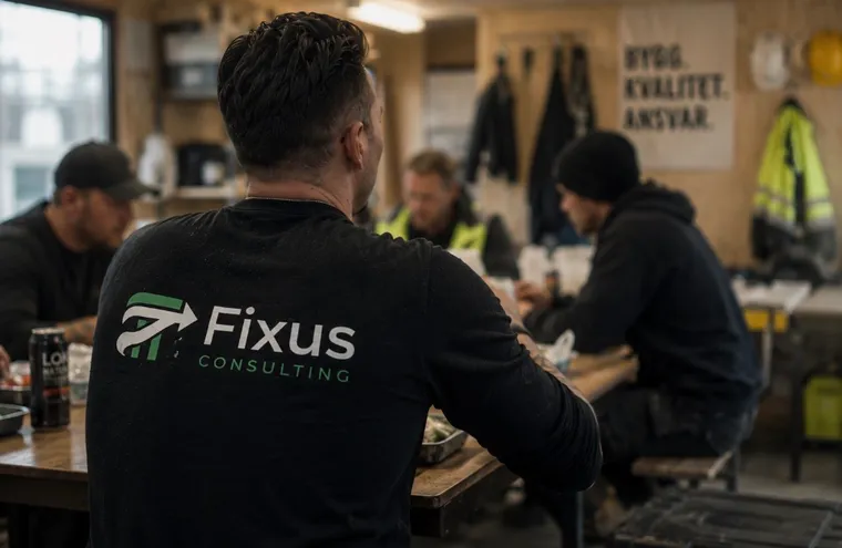 Pierre i en hantverksmiljö med team