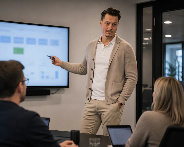 Pierre presenterar verksamhetsutveckling
